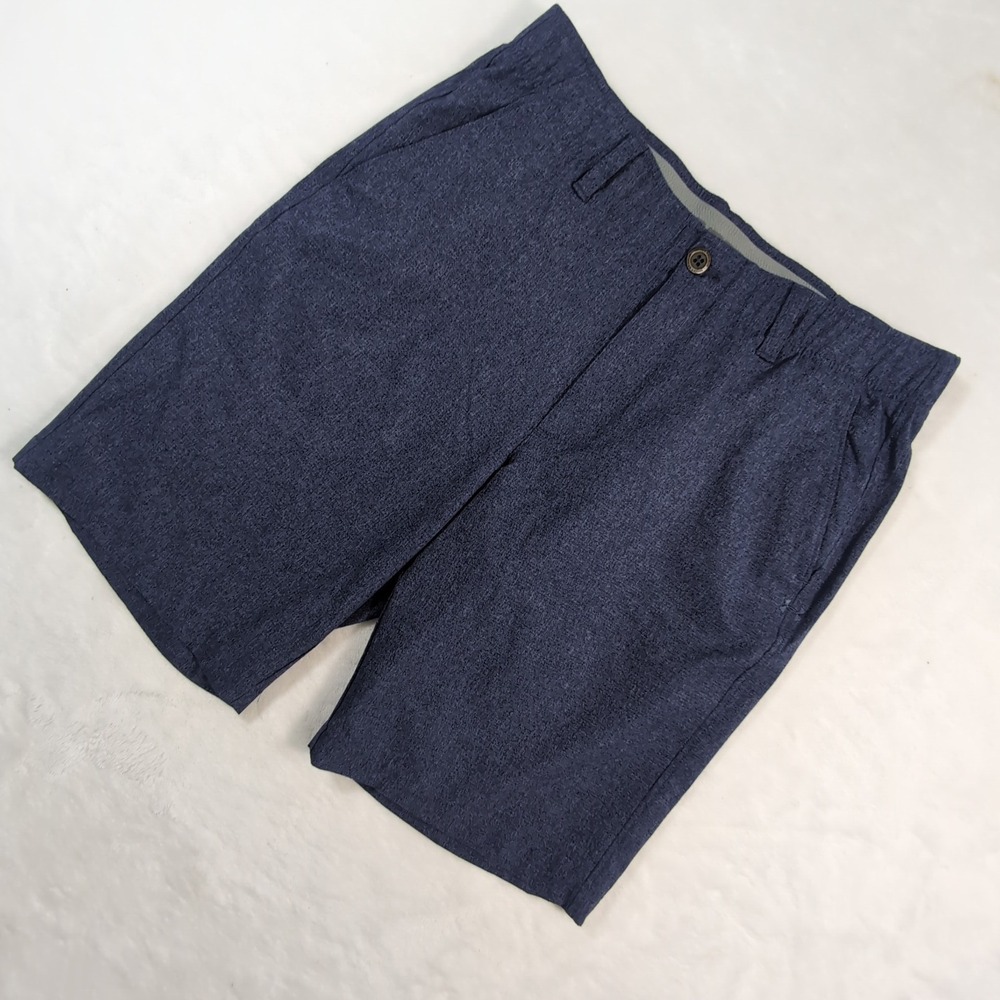 Under Armour Golf Shorts Match Play Mens 34 Navy Blue Heathered HeatGear Loose